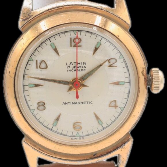 Vintage Lathin Scarab Lugs Men\'s Mechanical Wristwatch 1187/94 Swiss Made
